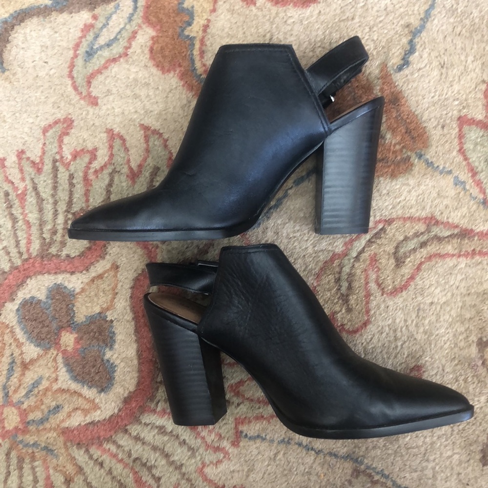 Halogen black leather sling back bootie 9.5 worn once - Picture 4 of 8